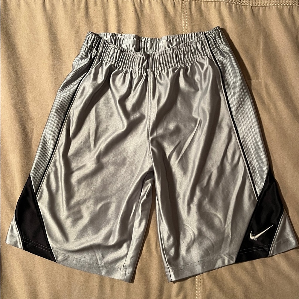 Nike Silver and Black Sports Shorts
